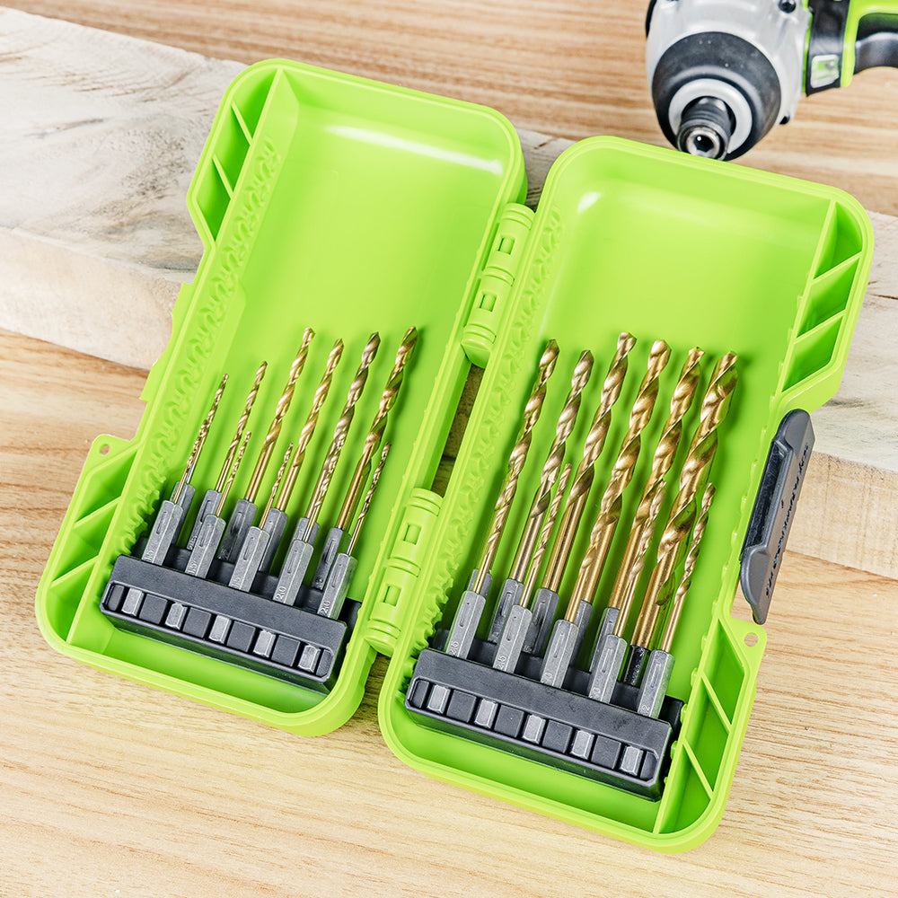 Jeu de forets 22 pcs - Revêtement titane
