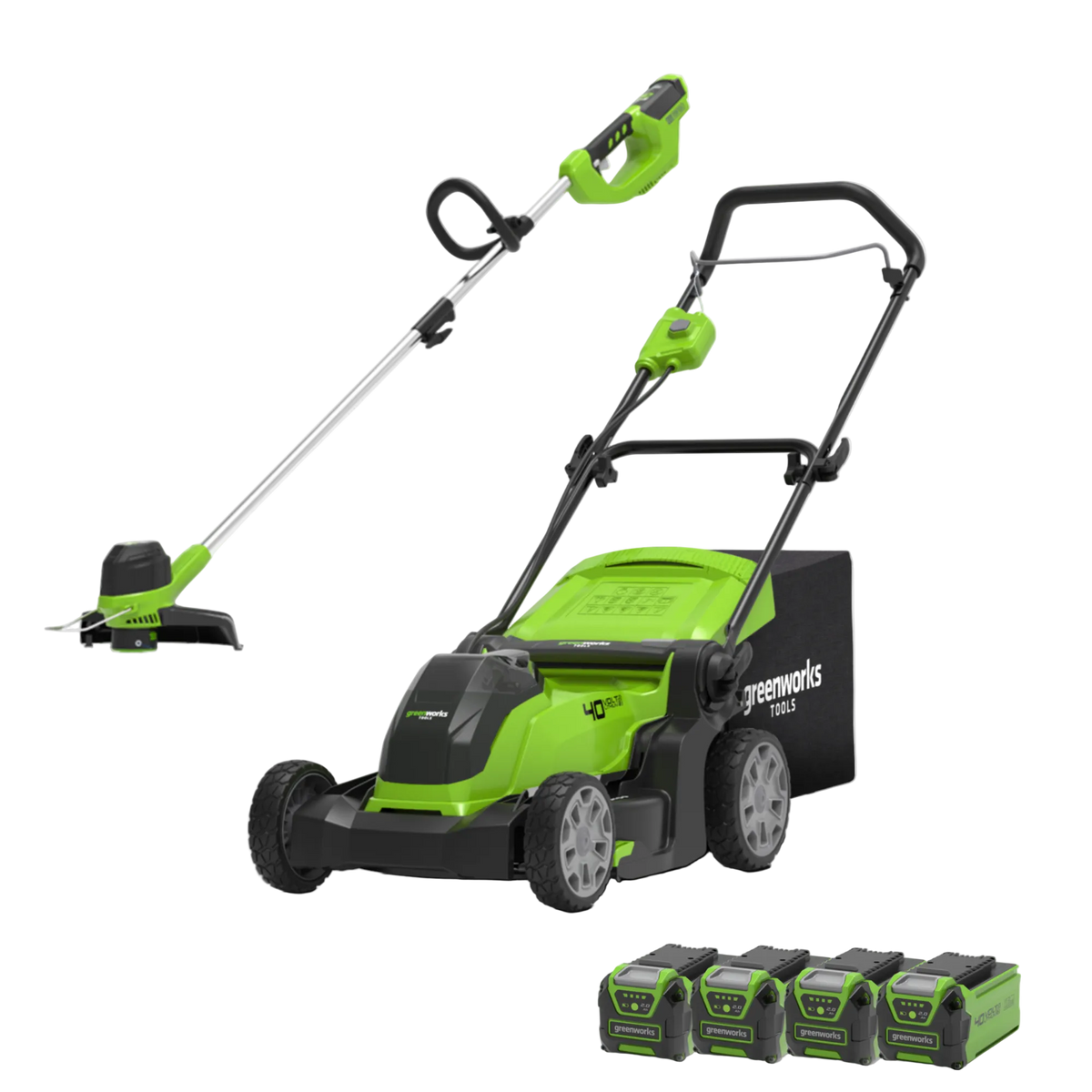 40V Lawn Mower 41cm + Grass Trimmer 30cm Set