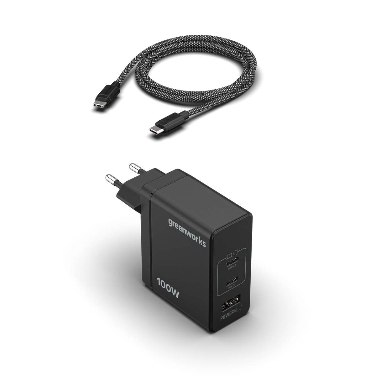 POWERALL 24V Chargeur USB-C 100W + Câble USB-C 100W
