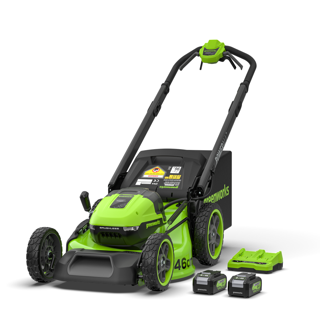 POWERALL 48V (24V x 2) Tondeuse 46cm Autotractée Gen. II - 2x Batteries 4Ah