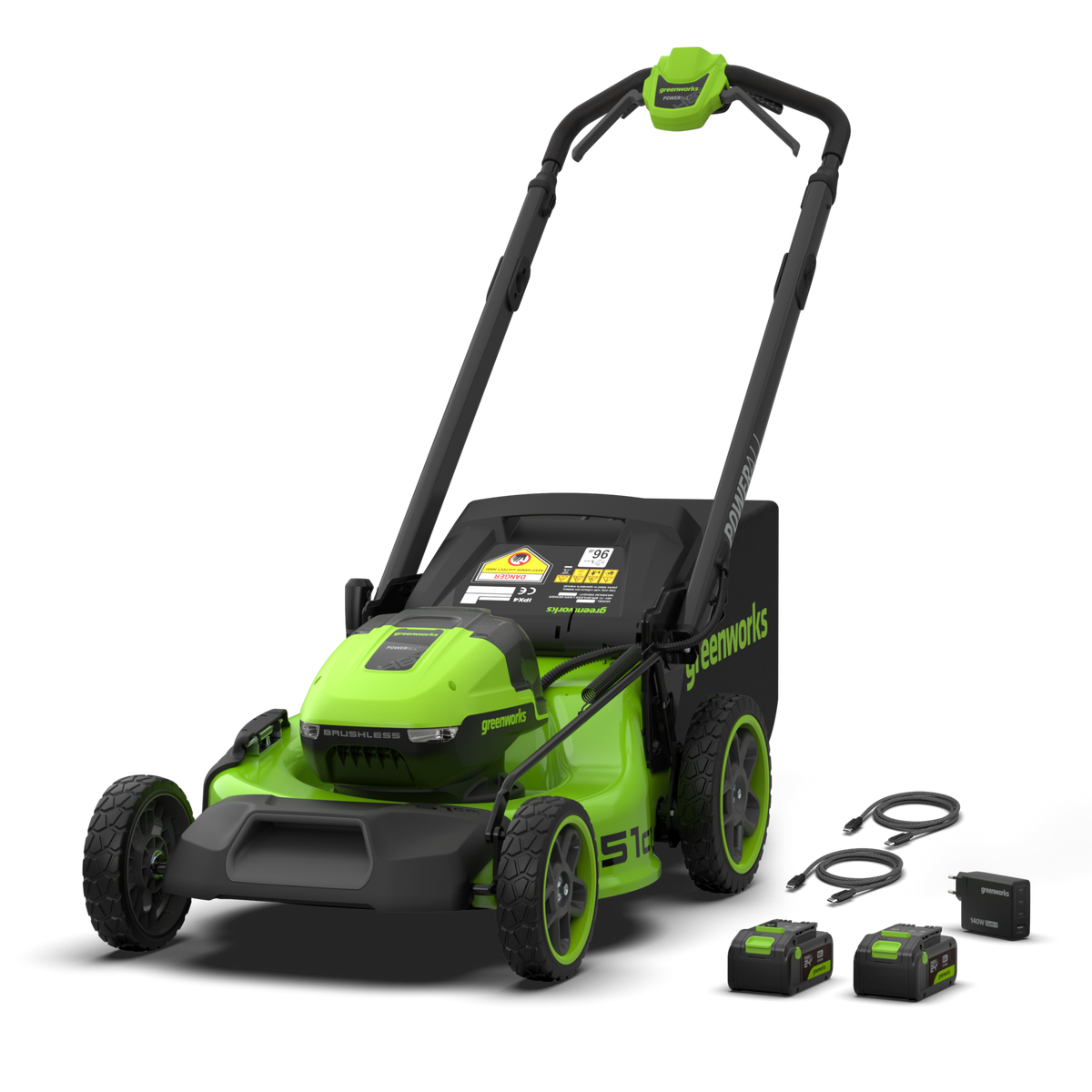 POWERALL 48V (24V x 2) Tondeuse 51cm Autotractée - 2x Batteries 6Ah