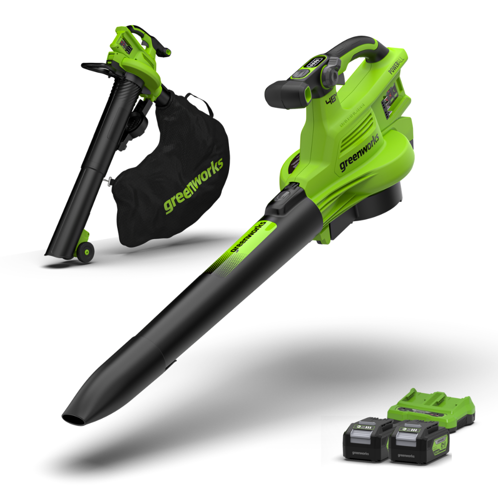POWERALL 48V (24V x 2) Souffleur / Aspirateur à feuilles Gen. II - 2x Batteries 4Ah