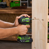 POWERALL 24V Perceuse + Visseuse à chocs Kit - 2x Batteries 2Ah