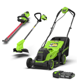 POWERALL 24V Tondeuse 36cm + Coupe-bordure 25cm + Taille-haie 56cm Kit