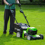 POWERALL 48V (24V x 2) Tondeuse Autotractée 46cm + Coupe-bordure 30cm Kit