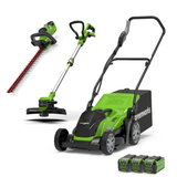 40V Tondeuse 35cm + Coupe-bordure 33cm + Taille-haie 61cm Kit