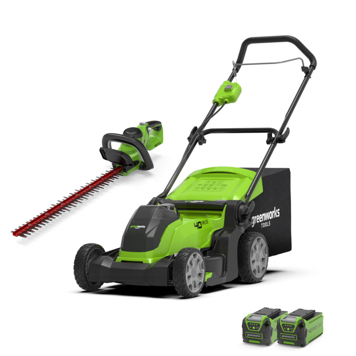 40V Tondeuse 41cm + Taille-haie 61cm Kit