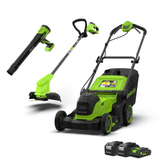 POWERALL 48V (24V x 2) Tondeuse 41cm + 24V Coupe-bordure 25cm + 24V Souffleur 209 km/h Kit