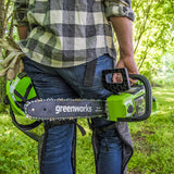 40V Tronçonneuse 35cm 1,5 kW - 2x Batteries 2Ah