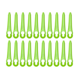 Set of green plastic tools with holes on a white background