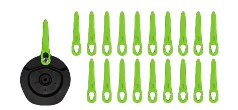 Tête de coupe à une lame + 20 lames de rechange