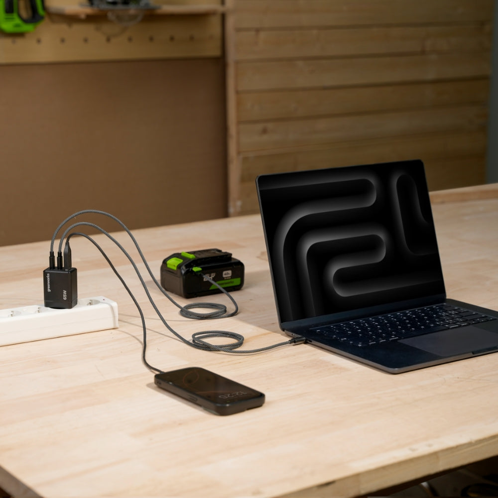 POWERALL 24V Kit de Démarrage 2x Batteries USB-C 2Ah + Chargeur 65W
