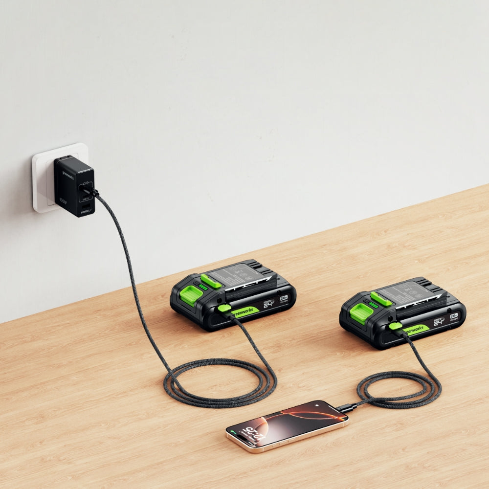 POWERALL 24V Kit de Démarrage 2x Batteries USB-C 2Ah + Chargeur 65W