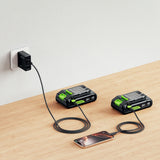 POWERALL 24V Kit de Démarrage 2x Batteries USB-C 2Ah + Chargeur 65W
