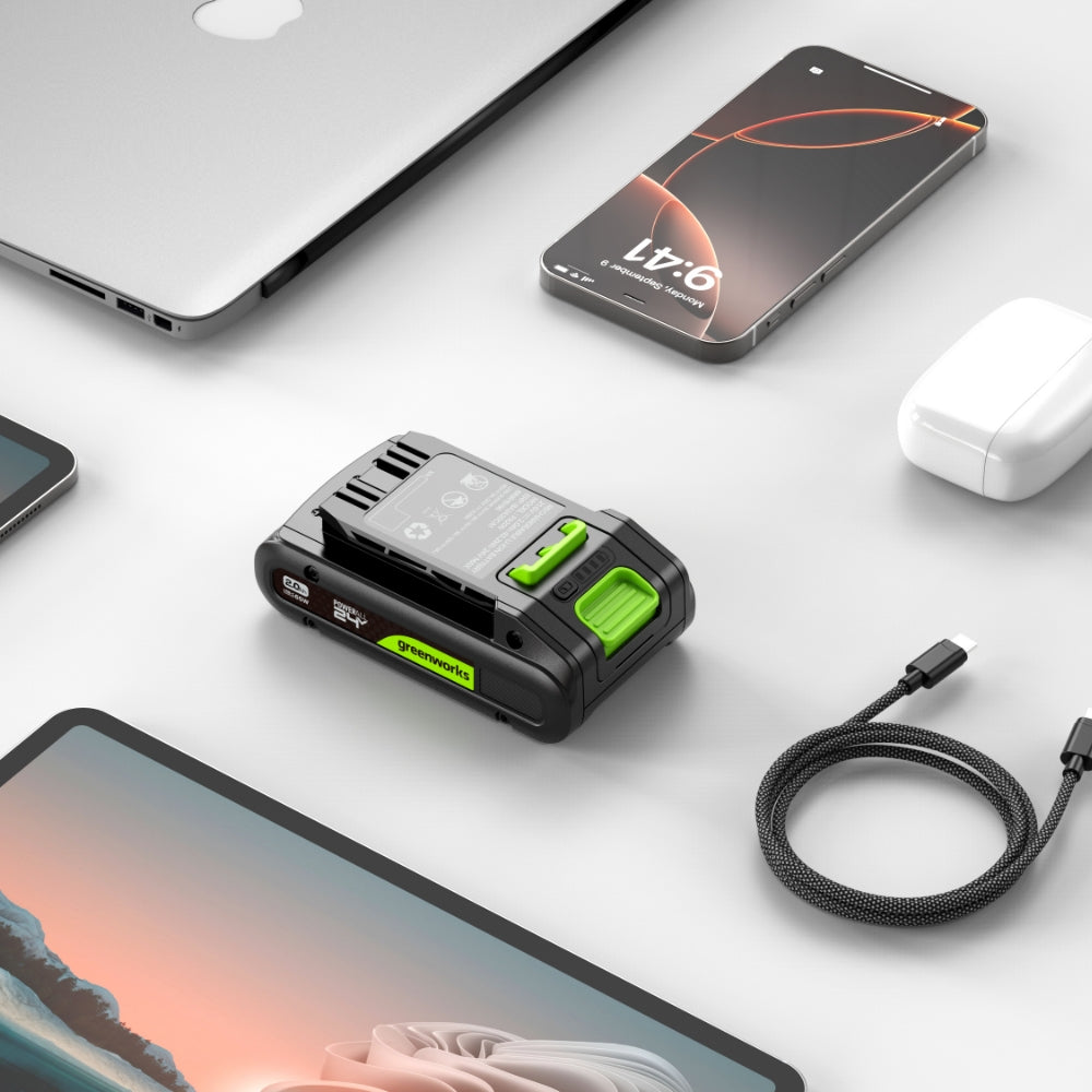 POWERALL 24V Kit de Démarrage 2x Batteries USB-C 2Ah + Chargeur 65W