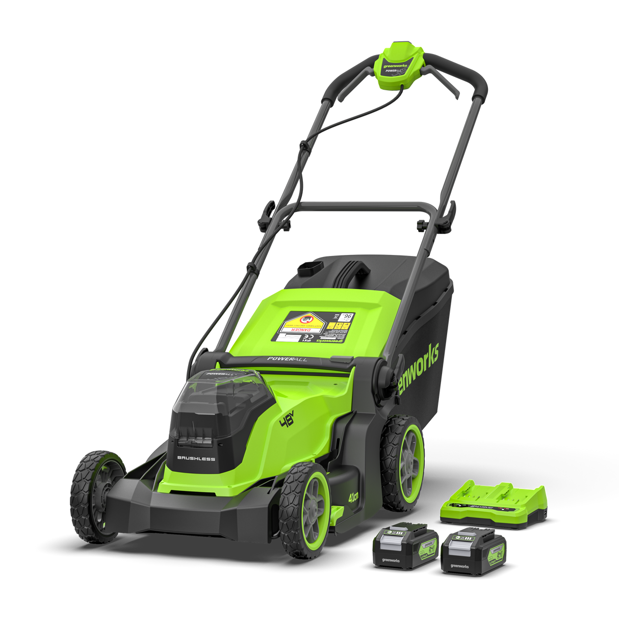 POWERALL 48V (24V x 2) Tondeuse 41cm - 2x Batteries 4Ah
