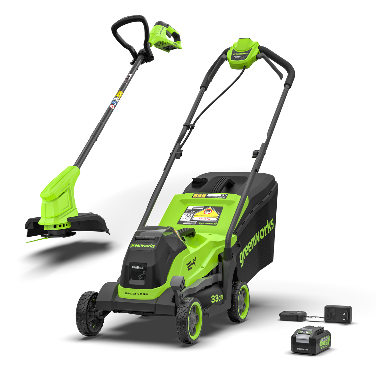 POWERALL 24V Tondeuse 33cm + Coupe-bordure 25cm Gen. II Kit