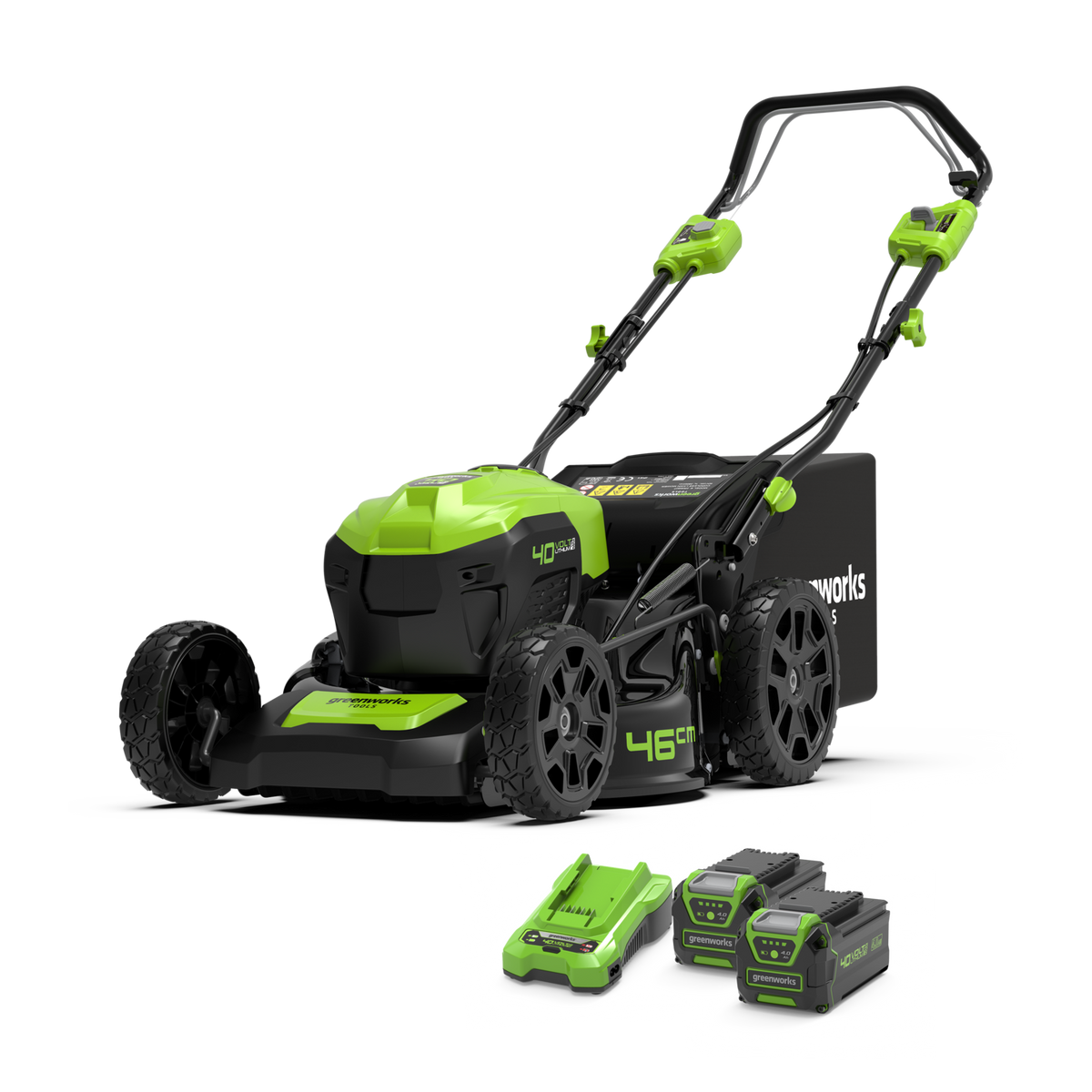 40V Tondeuse 46cm Autotractée - 2x Batteries 4Ah