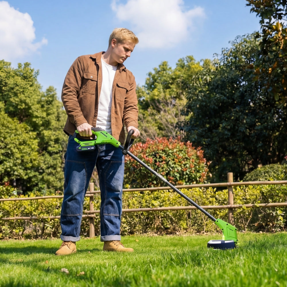 POWERALL 24V Tondeuse 36cm + Coupe-bordure 25cm + Taille-haie 56cm Kit