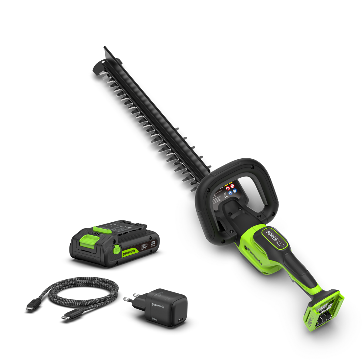 POWERALL 24V Taille-haie 51cm Gen. II - Batterie 2Ah