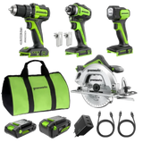 POWERALL 24V Kit d’outils électroportatifs 4 pièces - 2 Batteries