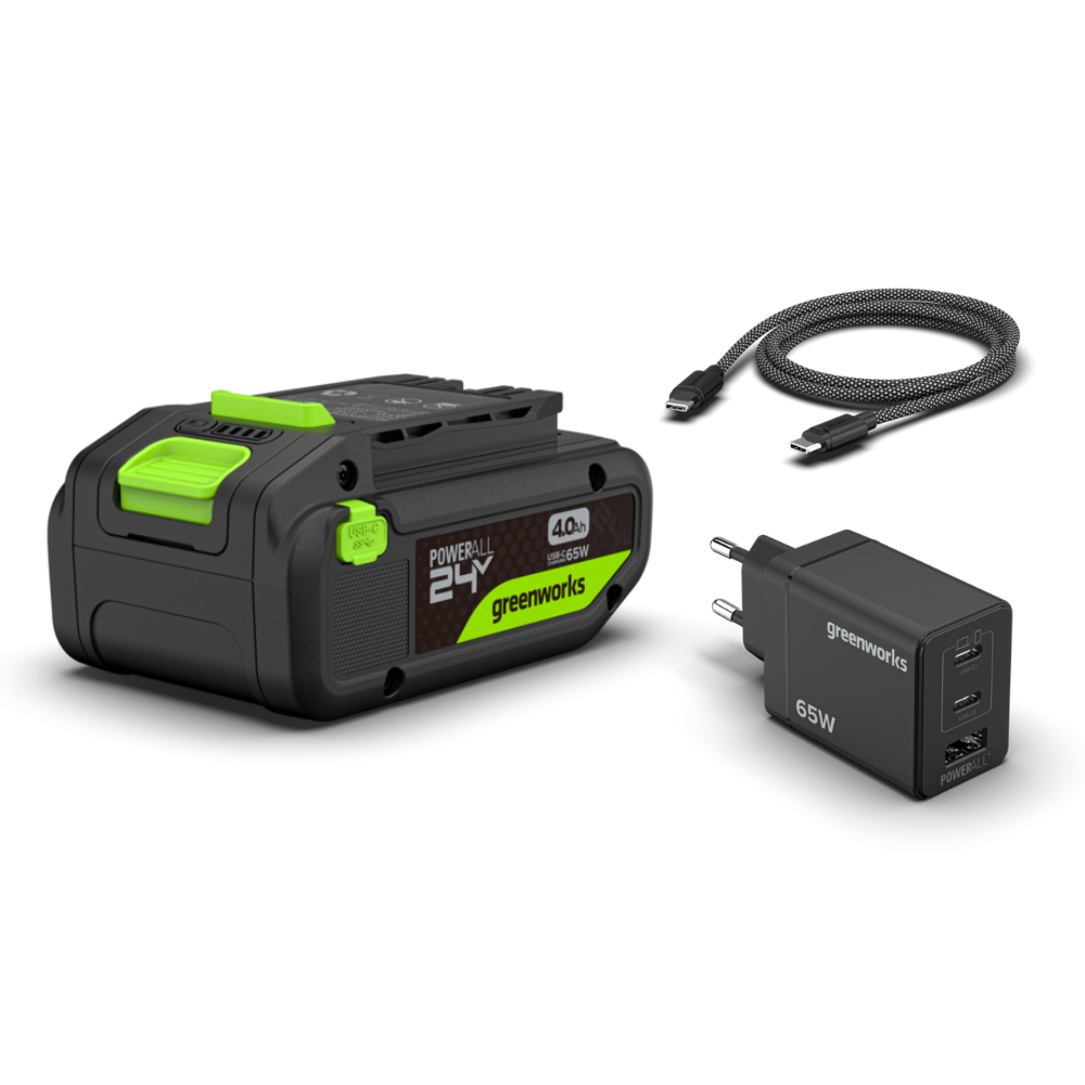 POWERALL 24V Kit de Démarrage Batterie USB-C 4Ah + Chargeur 65W