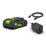 POWERALL 24V Kit de Démarrage Batterie USB-C 2Ah + Chargeur 65W