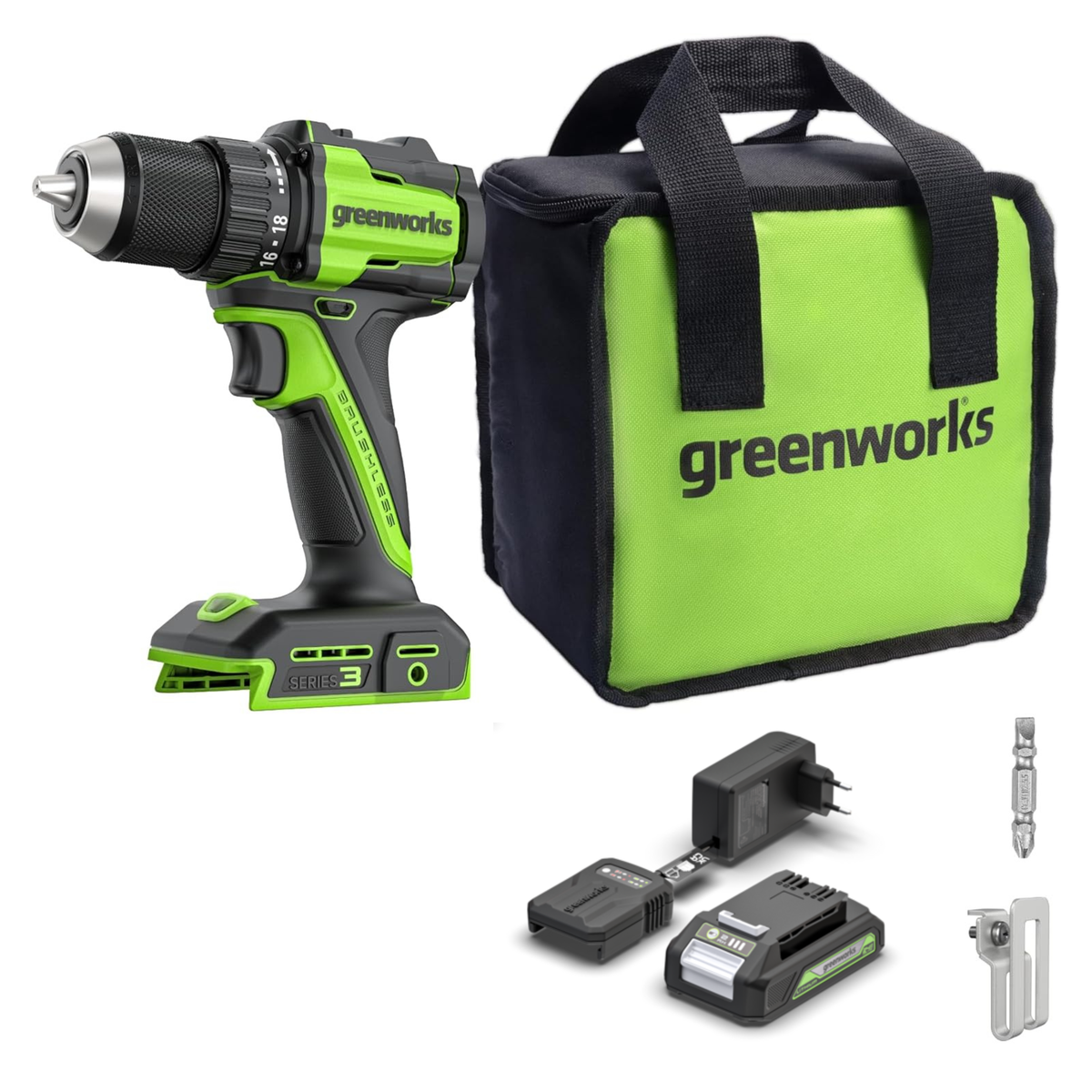 POWERALL 24V Perceuse 45Nm - Batterie 2Ah